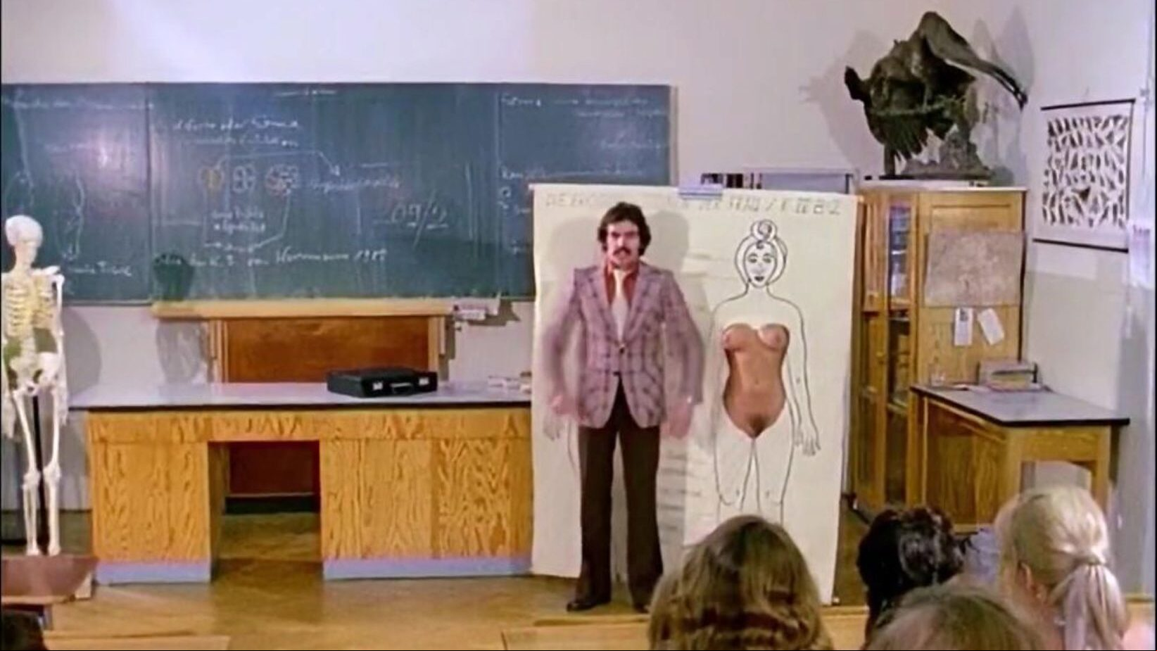 German schoolgirls prank and penetrate their educator upscaled to 4K